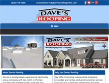 Tablet Screenshot of davesroofingonline.com